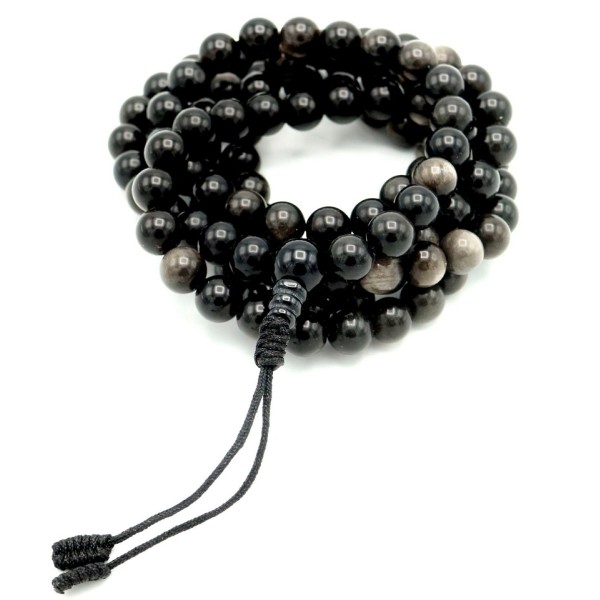 Acquista Mala 108 grani Ossidiana su Karmashop.it