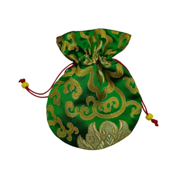 Acquista Sacchettino in broccato verde su Karmashop.it