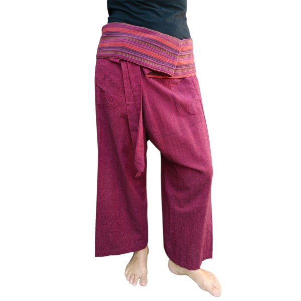 Acquista Pantaloni Thai bordò su Karmashop.it