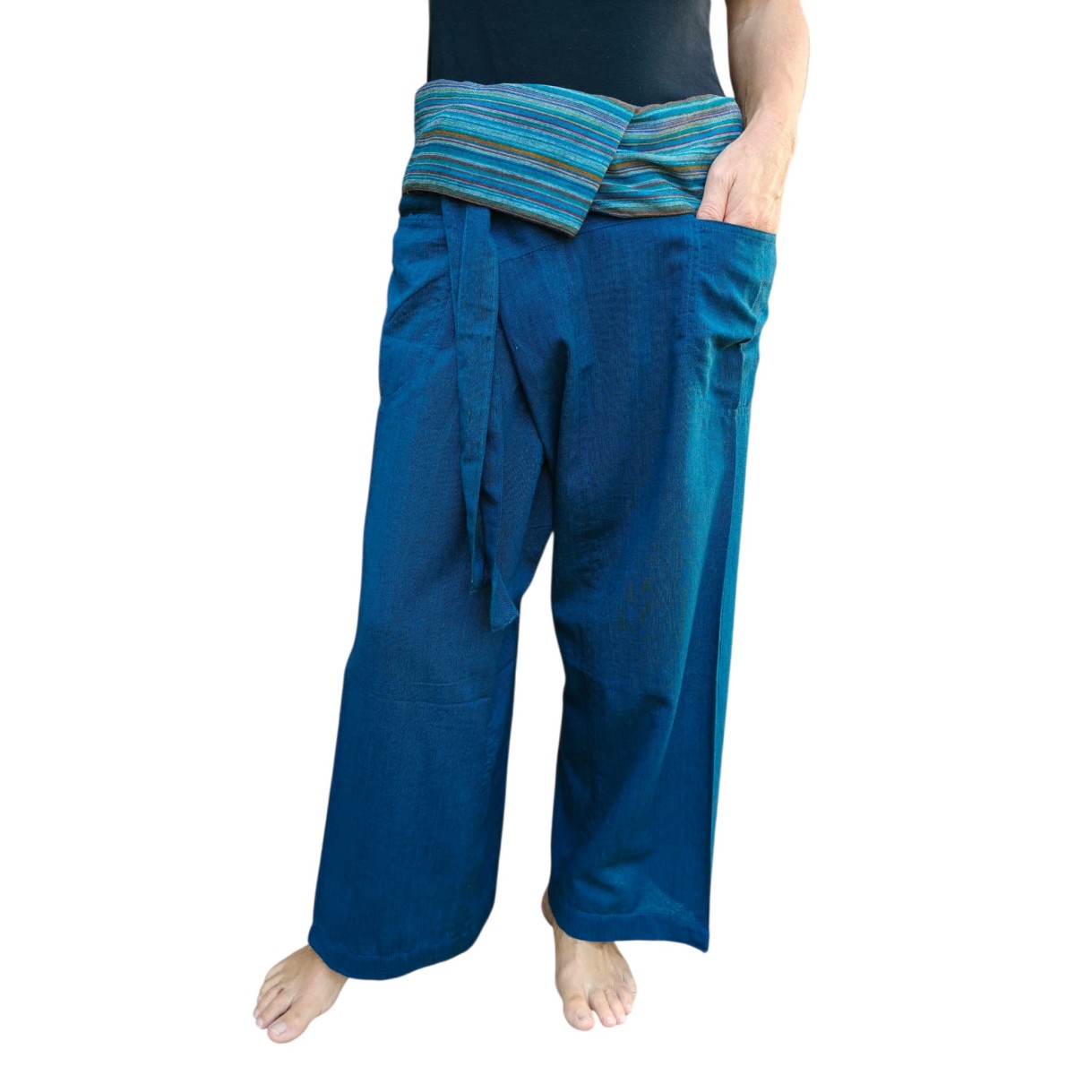 Acquista Pantaloni Thai petrolio su Karmashop.it