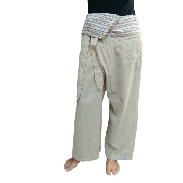 Acquista Pantaloni Thai ecrù su Karmashop.it
