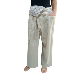 Acquista Pantaloni Thai ecrù su Karmashop.it