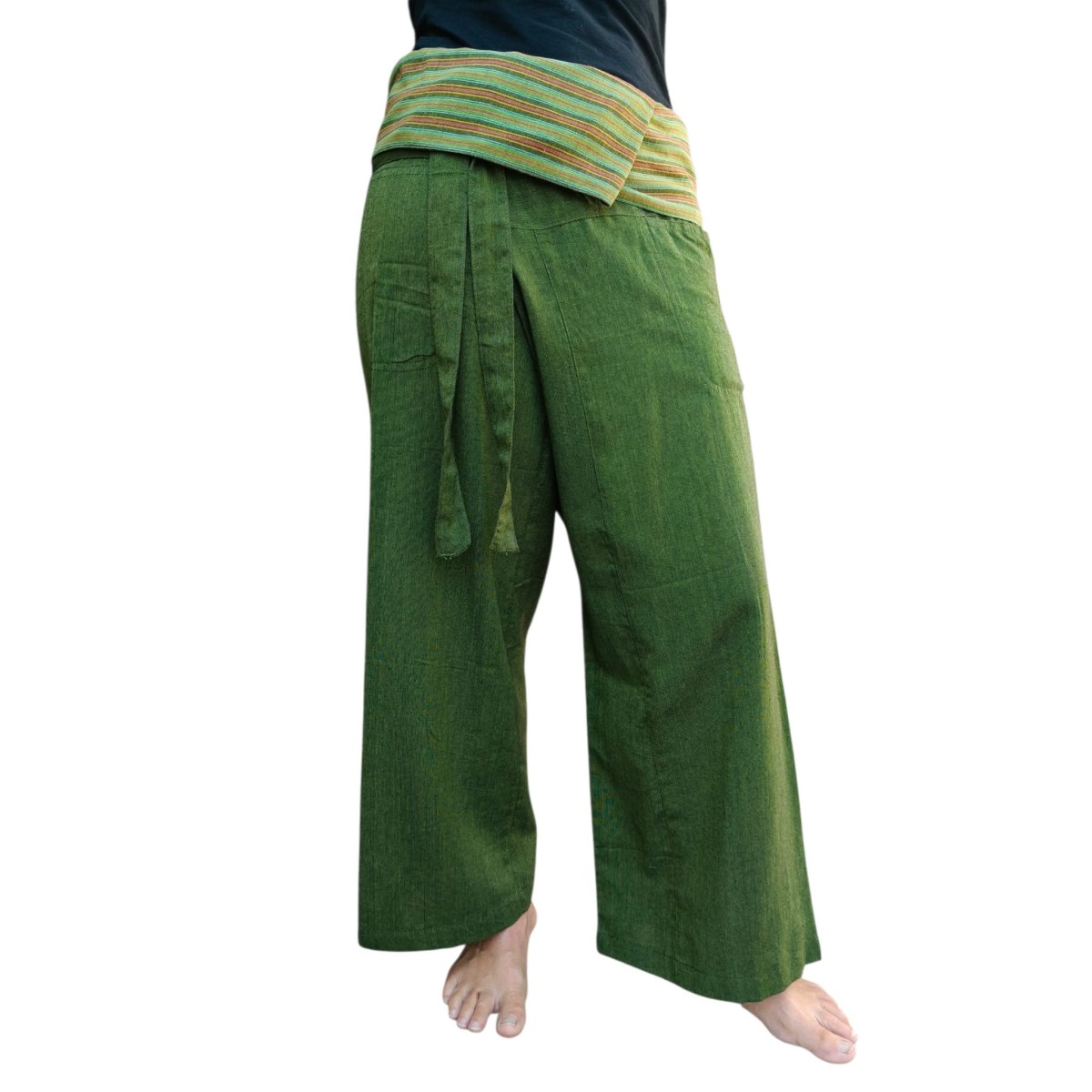 Acquista Pantaloni Thai verde su Karmashop.it