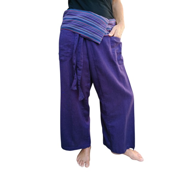 Acquista Pantaloni Thai viola su Karmashop.it