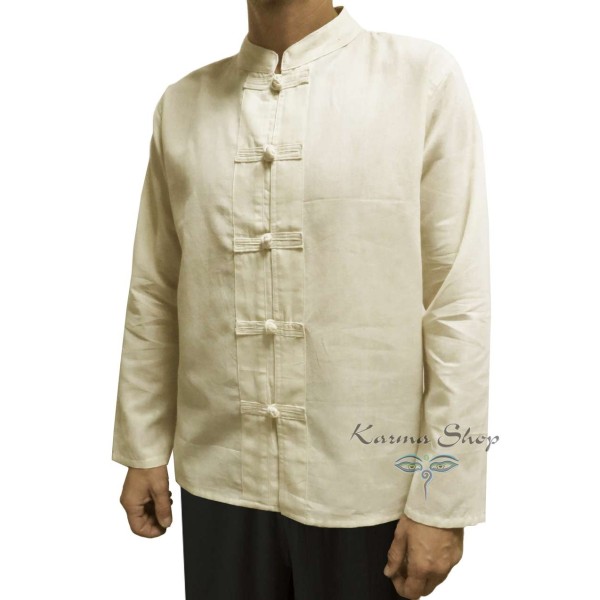 Camicia Uomo Bottoni Beige