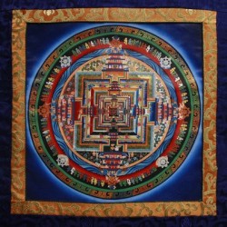 Thanka Kalachakra Mandala ad olio