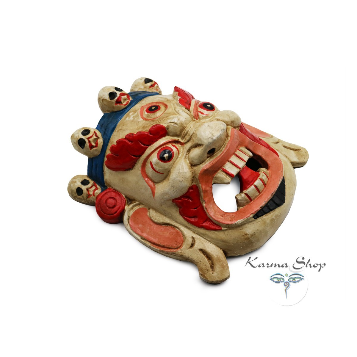 Maschera Mahakala bianca Piccola Maschera Mahakala bianca Piccola