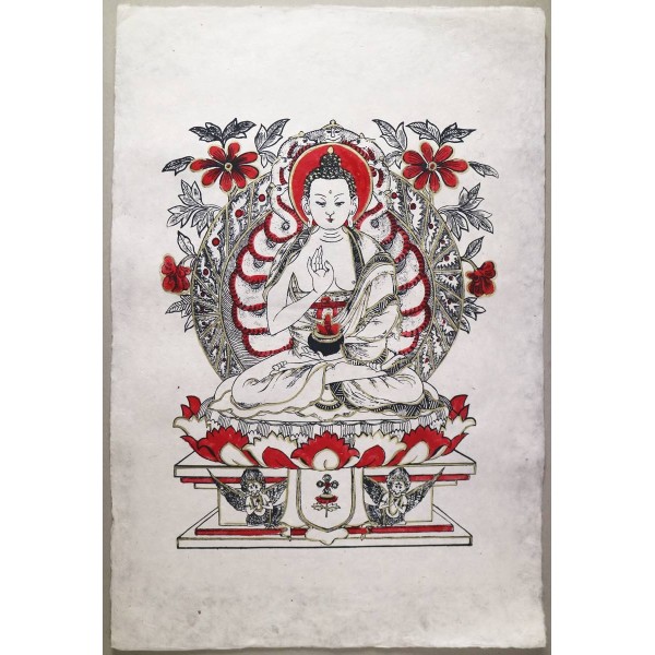 Poster Carta Di Riso Buddha Amoghasiddhi