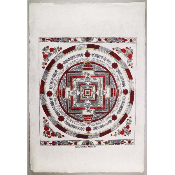 Poster Carta Di Riso Kalachakra Mandala