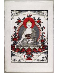 Stampa Buddha della Medicina su carta di riso