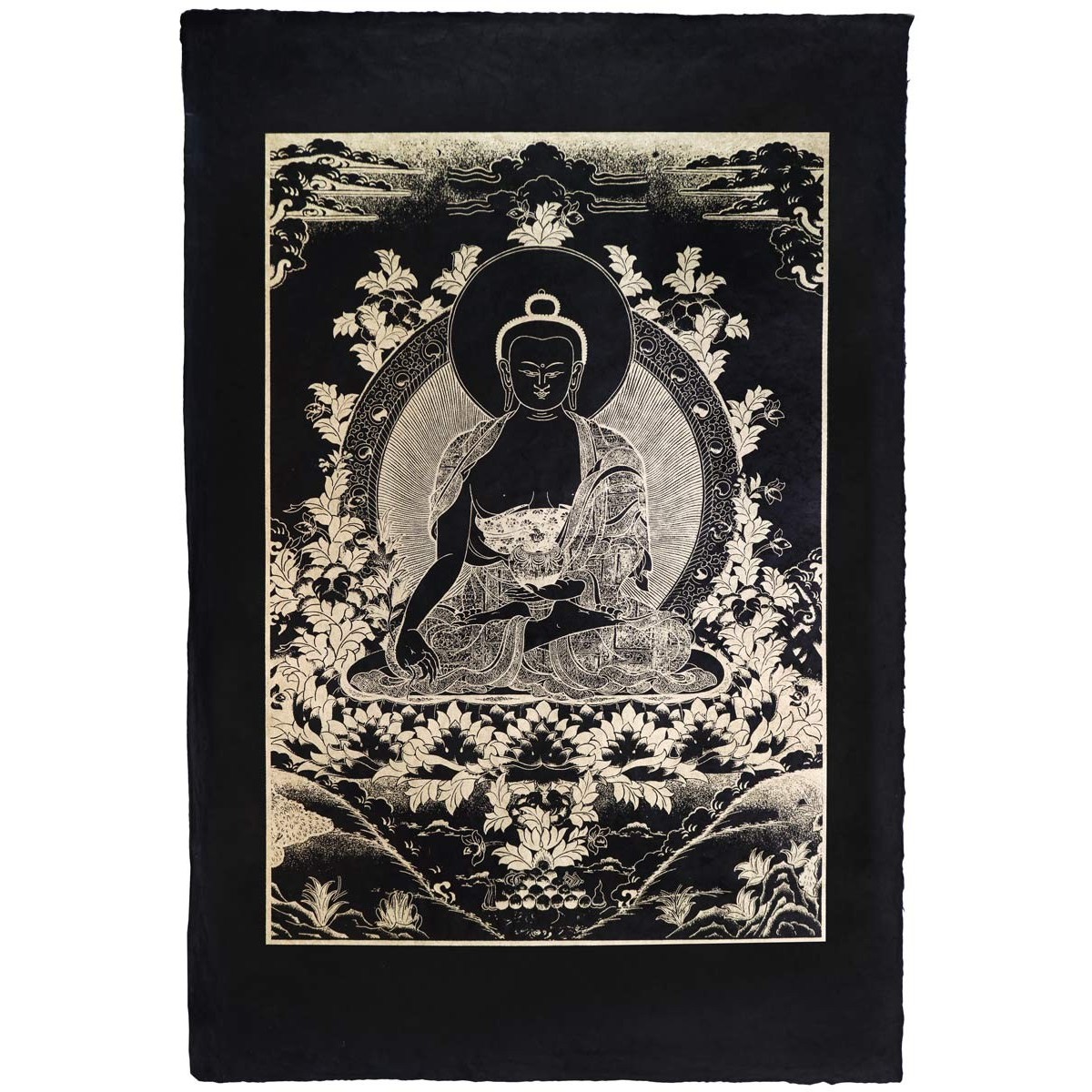 Foglio in carta di riso stampato. Made in Nepal