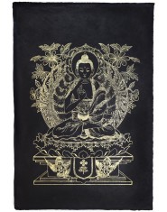 Stampa Buddha Amoghasiddhi su carta di riso
