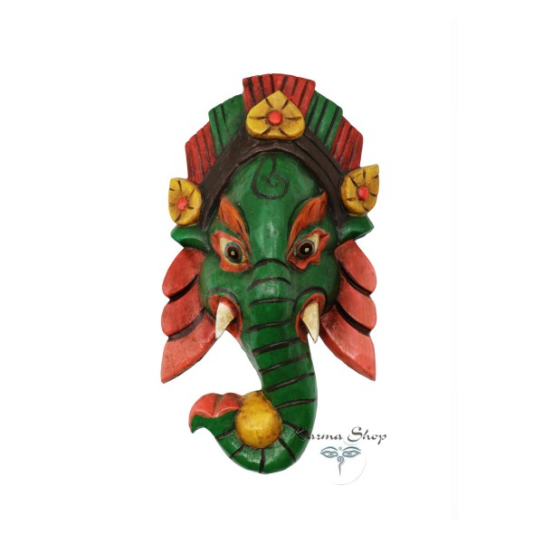 Maschera Ganesh verde Piccola