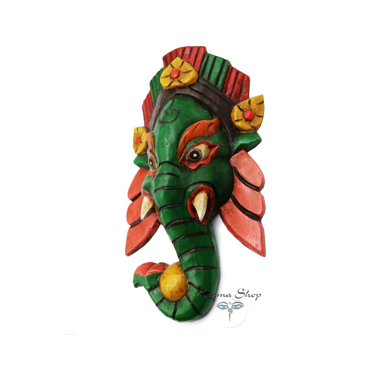 Maschera Ganesh verde Piccola