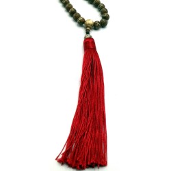 Mala 108 Grani in Conchiglia con nappa color oro