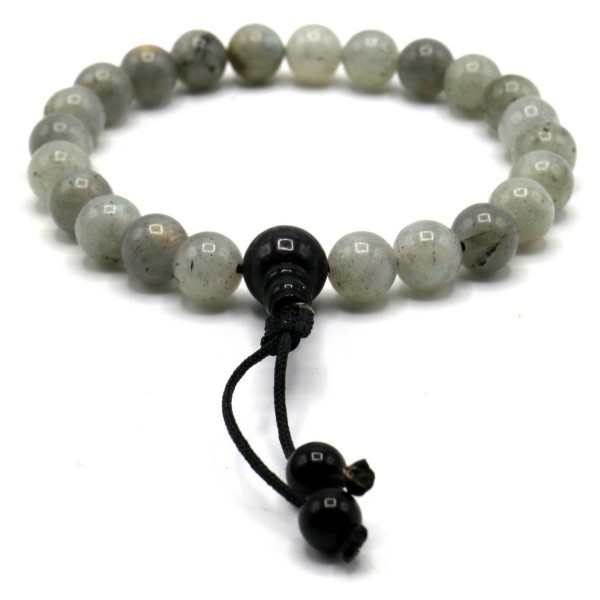 Mala da polso Labradorite con Guru in Onice
