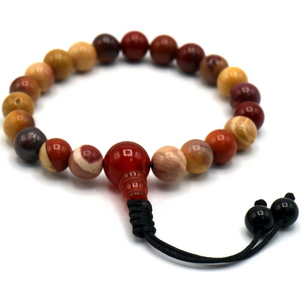 Mala da polso Mokaite con Guru in Corniola