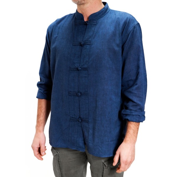 Camicia Uomo Bottoni blu